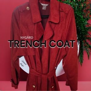 Trench Coat 🔸Nygard 🔸Faux Suede🔸Sz XL
